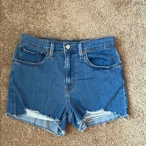 Levi’s Distressed High Rise Shorts